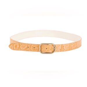Berge Leather Croc Embossed Belt -Made in Italy sizes M and L
